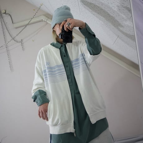 90s~00s SeanJohn Pile Short Sleeves Track Jacket