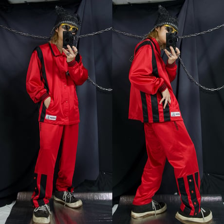 90s Adidas Descente Setup Coach Jacket Side Snap Track Pants
