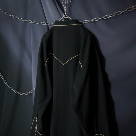 90s Scully Guitar Design Western Cabalry Rayon Shirts