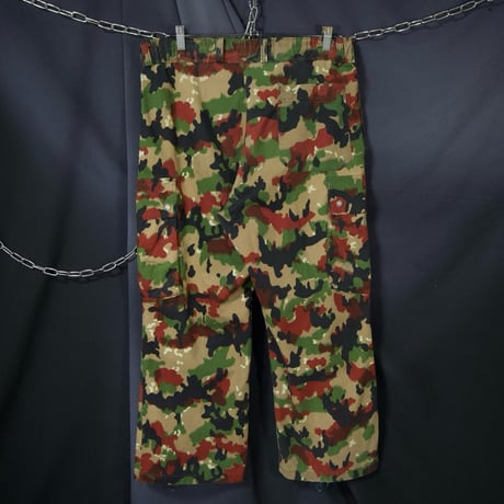 80s~90s Swiss Army Alpen Camouflage M-83 Field Cargo Pants