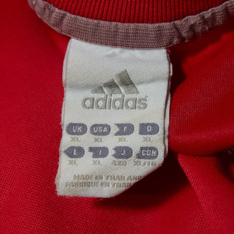 00s c2005 Adidas “Intial ULTRAMAN Color” Center PerformanceLogo Embroidery Football L/S Uniform Tee