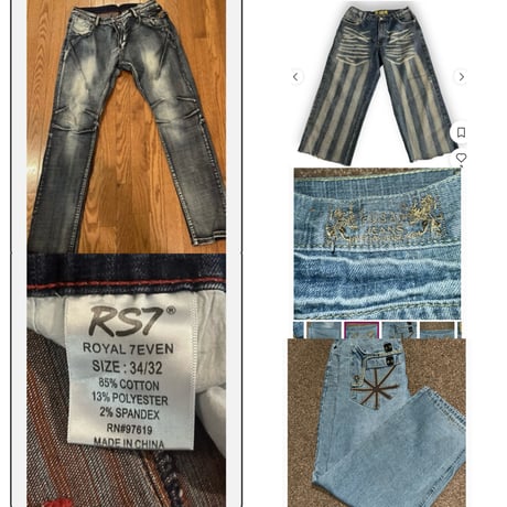 90s~00s FUSAI Jeans “ItalianDetail×HipHop” Ramie×Cotton Chambray Multi Striped L/S Shirts