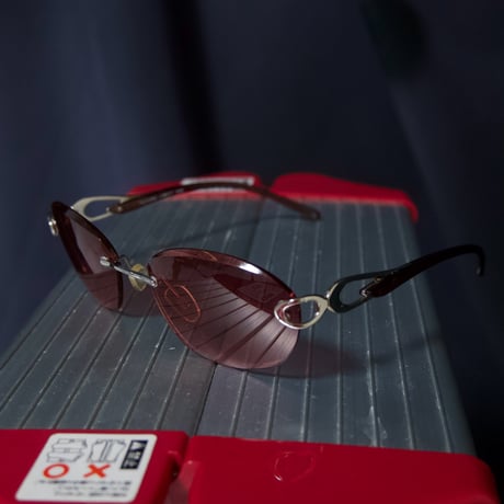 Valentino Christy Paris Oval type Rimless Sunglasses