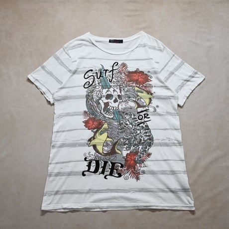 EdHardy SkullDesign BorderSurfDesign S/S Tee