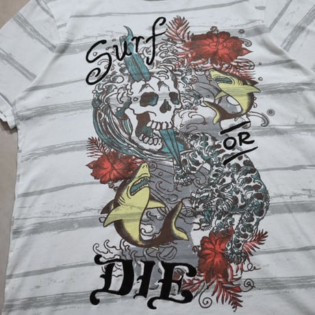 EdHardy SkullDesign BorderSurfDesign S/S Tee