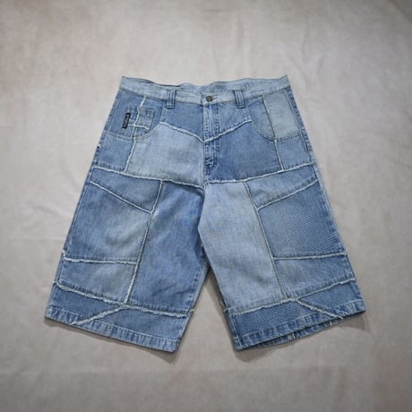 ROCAWEAR TSUGIHAGI Design Wide Denim Shorts