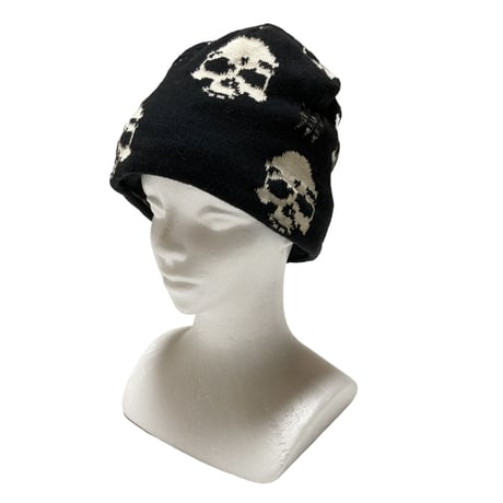 Cotton Skull AllPattern Damage KnitCap