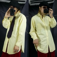 “Formal Punk Style” 90s Eagle USA made Oxford Cotton Peter Pan Round Collar L/S Tapered Shirts