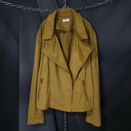 DAMART Short Length Box silhouette Velvet London Type Double Riders Jacket