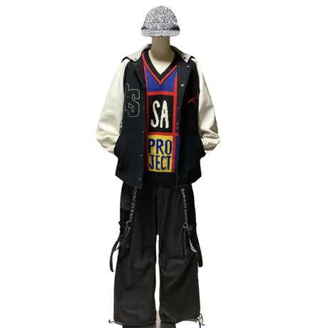 RESQUE SQUAD PU LeatherSleeve Sailor Award Jacket