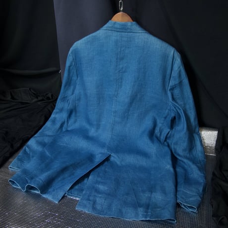 JeffRose Italy made Linen 100% Chambray Quarter Lined Tailored Jacket