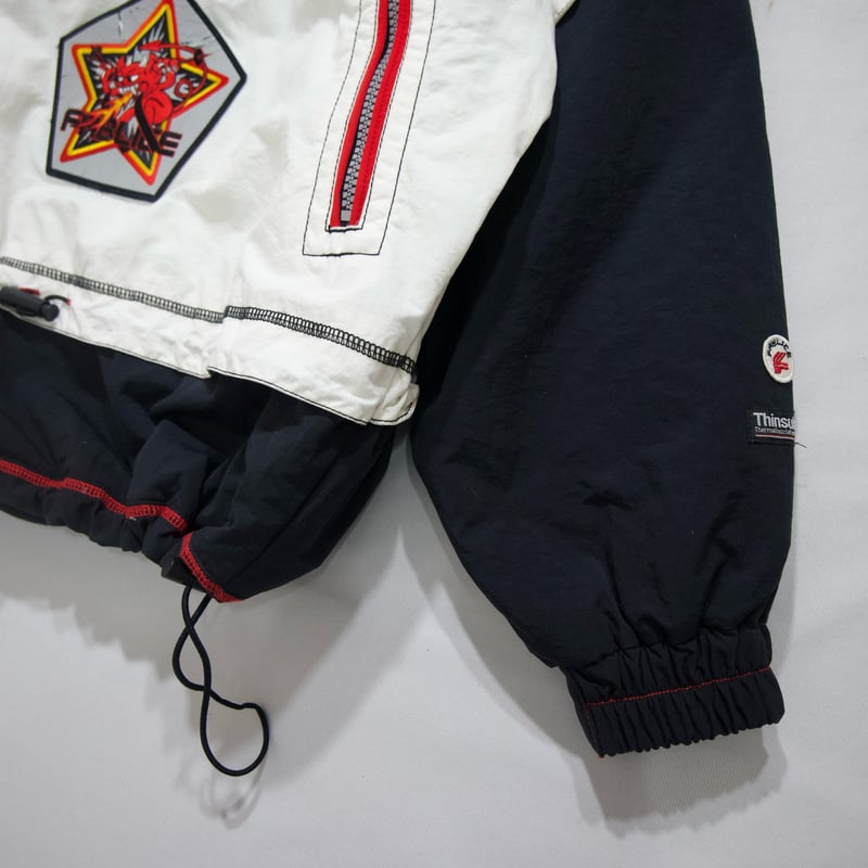 90s FABLICE Nylon HarlZip Anorak Puff Jacket |