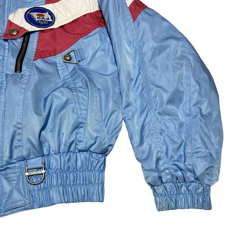 DESCENTE デサント　SCRUM-Q スキーウェア 上下セット スノーボードウェア メンズ　Lサイズ　80S レトロ　イエロー　グリーン　派手 DESCENTE スキーウェア デサント メンズ スキージャケット