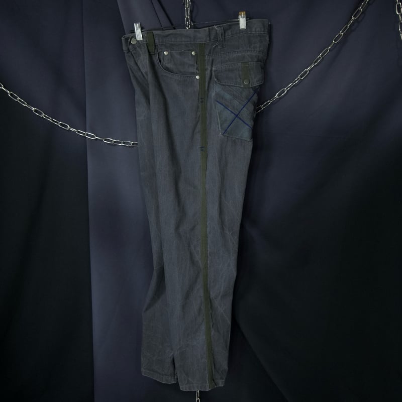 REDAPE Rugged Wash Faded Grayish Black Side Lin