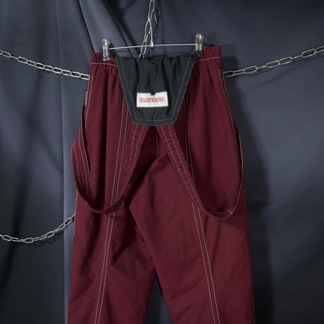 80s~90s SASQUATCH Seem Stitched Switching Gimmick Snowboard Pants Overall