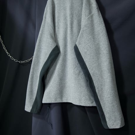 90s~00s OLD NAVY Halfzip Pullover Side Switching&Embroidery Fleece Jacket