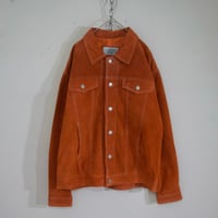 USED Trucker Type Oversized Suede Leather Jacket
