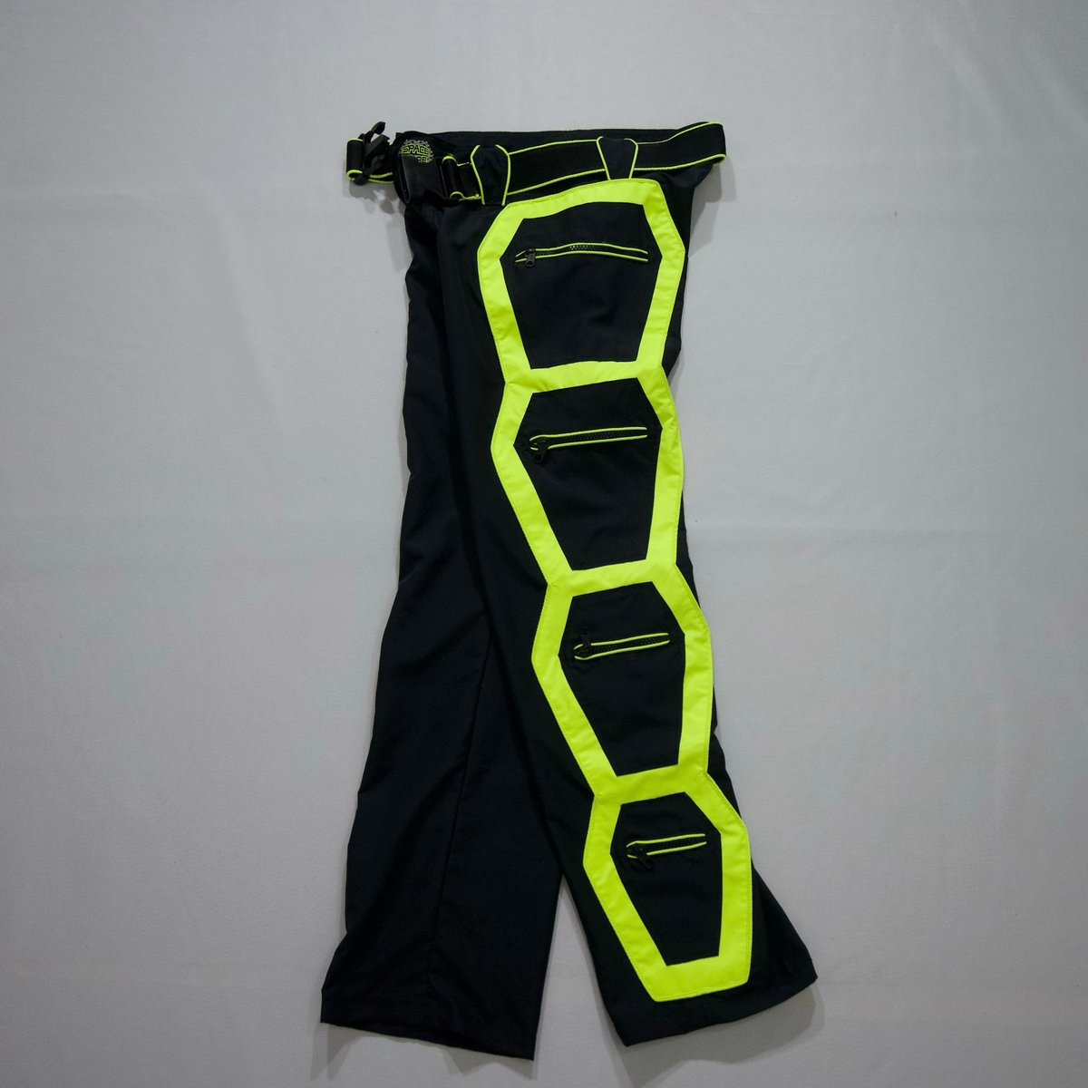 SPACE TRIBE Zipper Gimmick Cyber Design Pants |