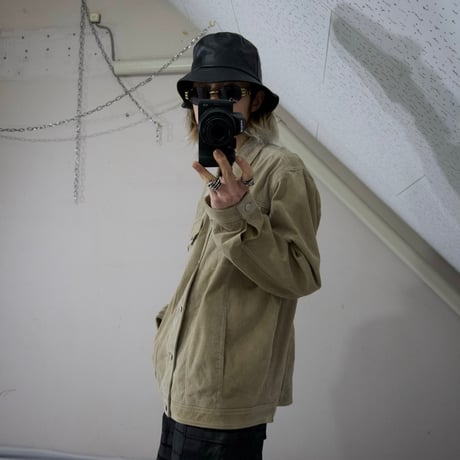 USED Trucker type Oversized Suede Pig Leather Jacket