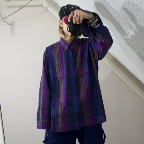 90s EDITIONS by VAN HEUSEN Tartan Check “Punk Spice” L/S BD Shirts