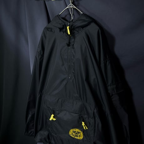 80s~90s Kansai O2 Deadstock Halfzip Nylon Anorak Hoodie Jacket