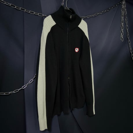 90s Euro PUMA Double Zipper Drivers Knit