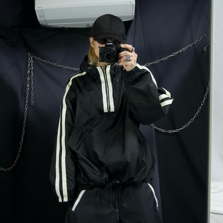 90s~00s OLDNAVY Heavy Weight Sideline HarfZip Nylon Mountain Hoodie/Anorak Jacket