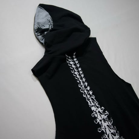 GLADNEWS FullZip Skull Born Cutoff NoSleeve Hoodie Vest