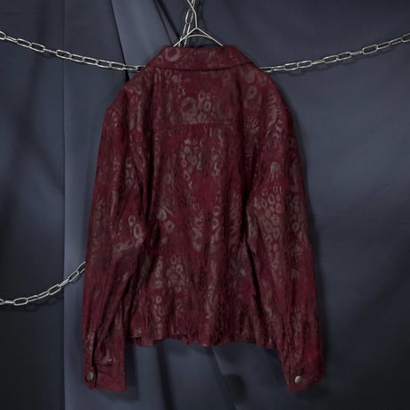 TONI MORGAN Exotic Leopard Rayon Trucker Jacket