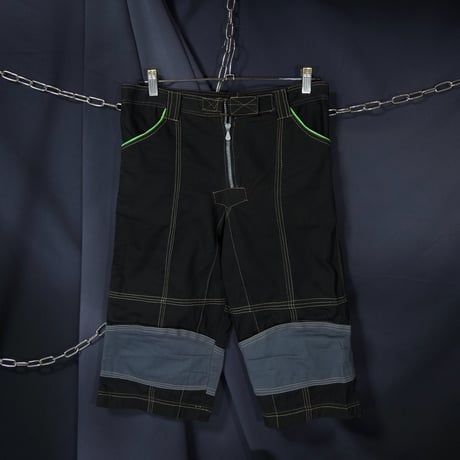 “90s Cyber Spice” Seem Stitch Switching Gimmick Cropped Pants