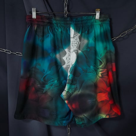 NIKE “10s TUNE Spice” Fractal DeepSea&Galaxy Psychedelic Full Graphic Easy Baggy Short/Track Pants