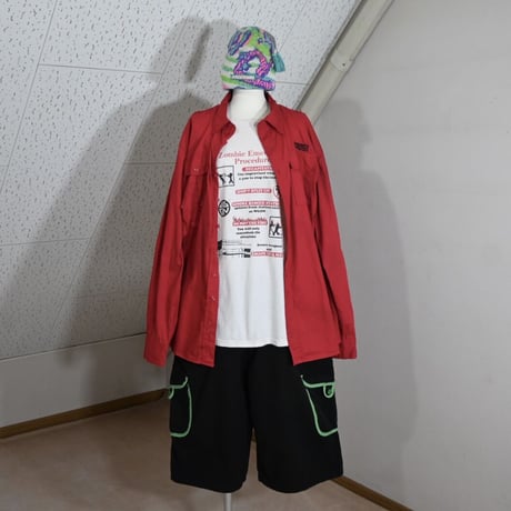 COOGI NeonPiping Design Wide Shorts