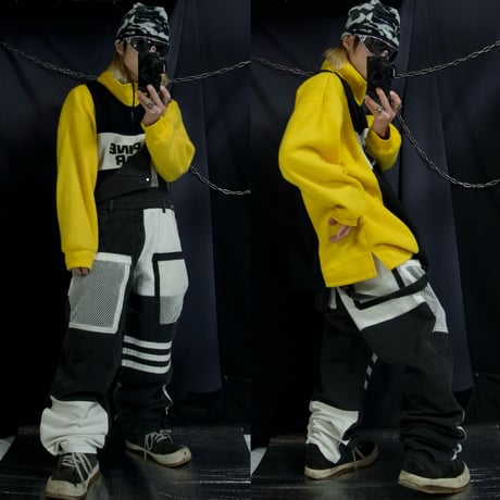 MAGICMUSHROOM Prisoner Work Boarders Baggy Denim Overall