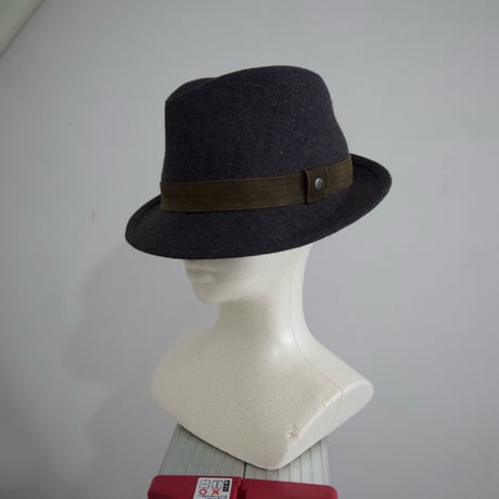 Aquascutum ORMEZZANO Italy made Stripe Wool Felt Hat