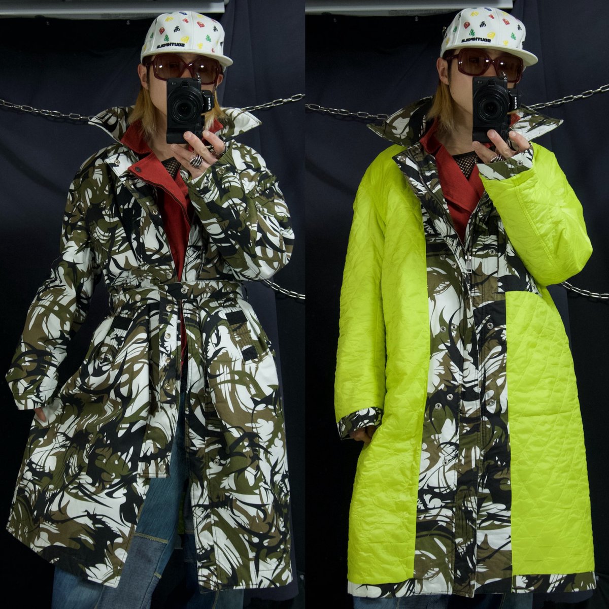 DIESEL / Reversibile Tribal Camo Fishtail Mods Coat/XS/コットン/マルチカラー Diesel Reversibile Tribal Camo Fishtail Mods Co