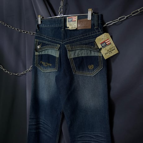 Phatfarm Deadstock Embroidery Wide Straight Wash Denim