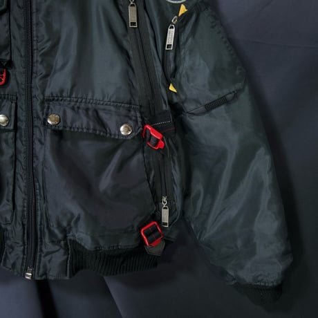 Tommy Hilfiger Multi Zipper&Pockets HighGimmick Parachute Padding Flight Jacket/Mountain Hoodie