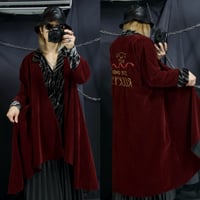 USED Skull Born Hand Embroidery Velor Gown Long Coat