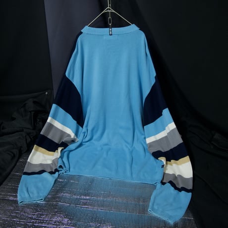 Phatfarm Thick Pitch Borders Cotton×Acrylic Embroidery Knit Sweater