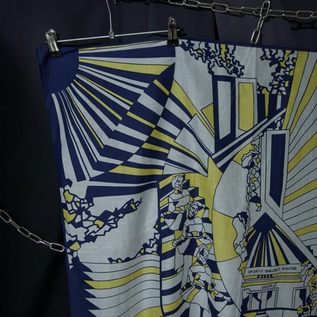 80s Deadstock Marithe francois Girbaud MILLESIMES Art Graphics Scarf