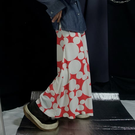 USED Polka Dot Easy Flare Pants/Bell Bottoms