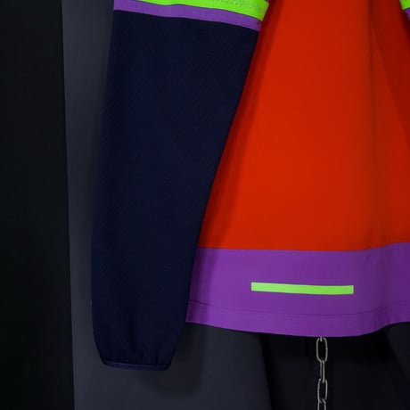 NIKE “Sports Cyber” Acid Psychedelic Color Pocket Gimmick RaglanSleeve L/S Tee