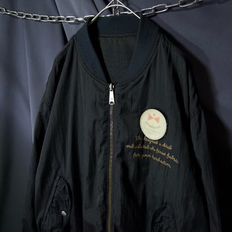 90s~00s ABAHOUSE Reversible Nylon L2-B type Box Silhouette Flight Bomber Jacket