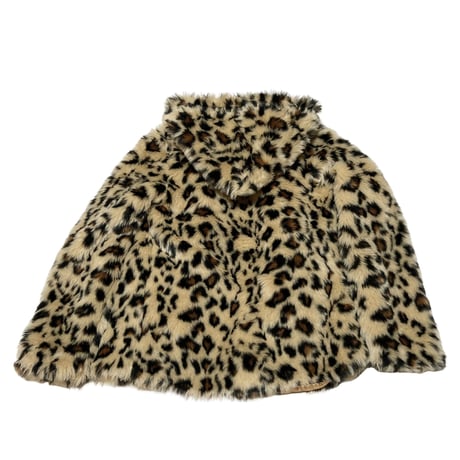 Unknown USED Fake Fur Leopard Hoodie Jacket