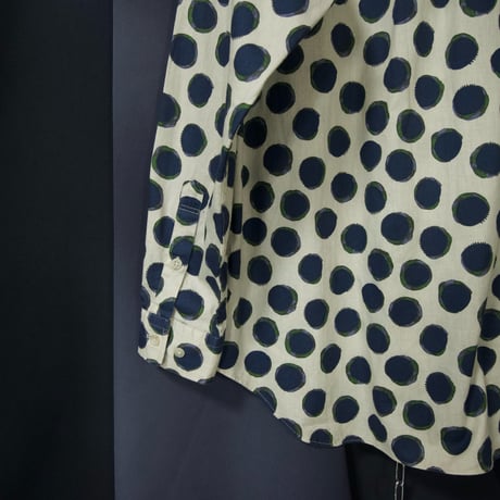 90s ~c1997 COLOURS by ALEXANDER JULIAN Japan made inhomogeneity Polka Dot Cotton L/S Shirts