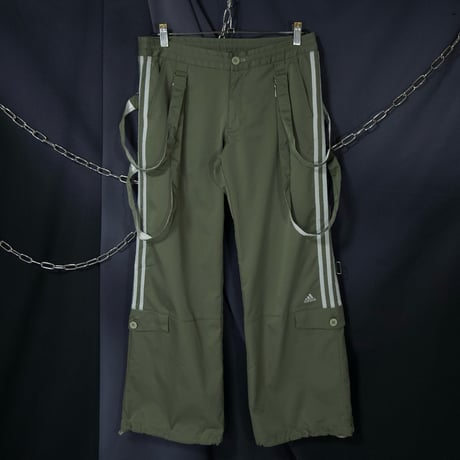 00s (c2008) Adidas Bondage Techno ♾️way Gimmick Parachute Pants