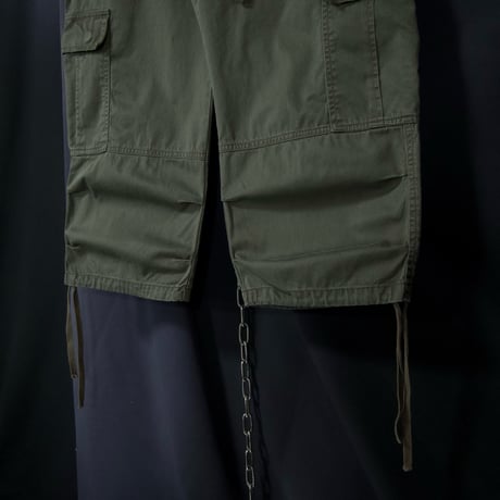 90s momento US ARMY Sampling BDU Cropped Parachute Easy Cargo Pants