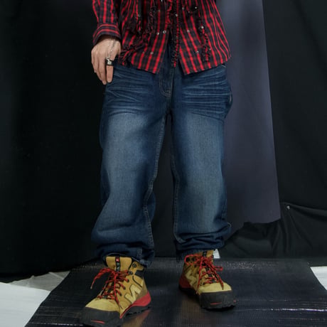 Phatfarm Deadstock Embroidery Wide Straight Wash Denim