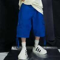 Southpole Vivid Cerulean Blue Ripsrop Parachute Baggy Cargo Shorts