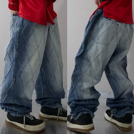 Enyce W40 Panel Seem Switching TSUGIHAGI Baggy Denim